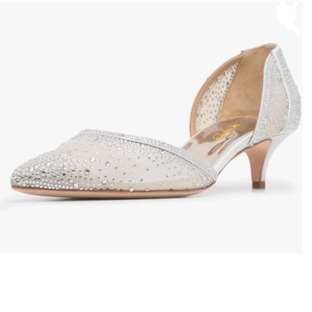 XYD Silver and Cream Heels